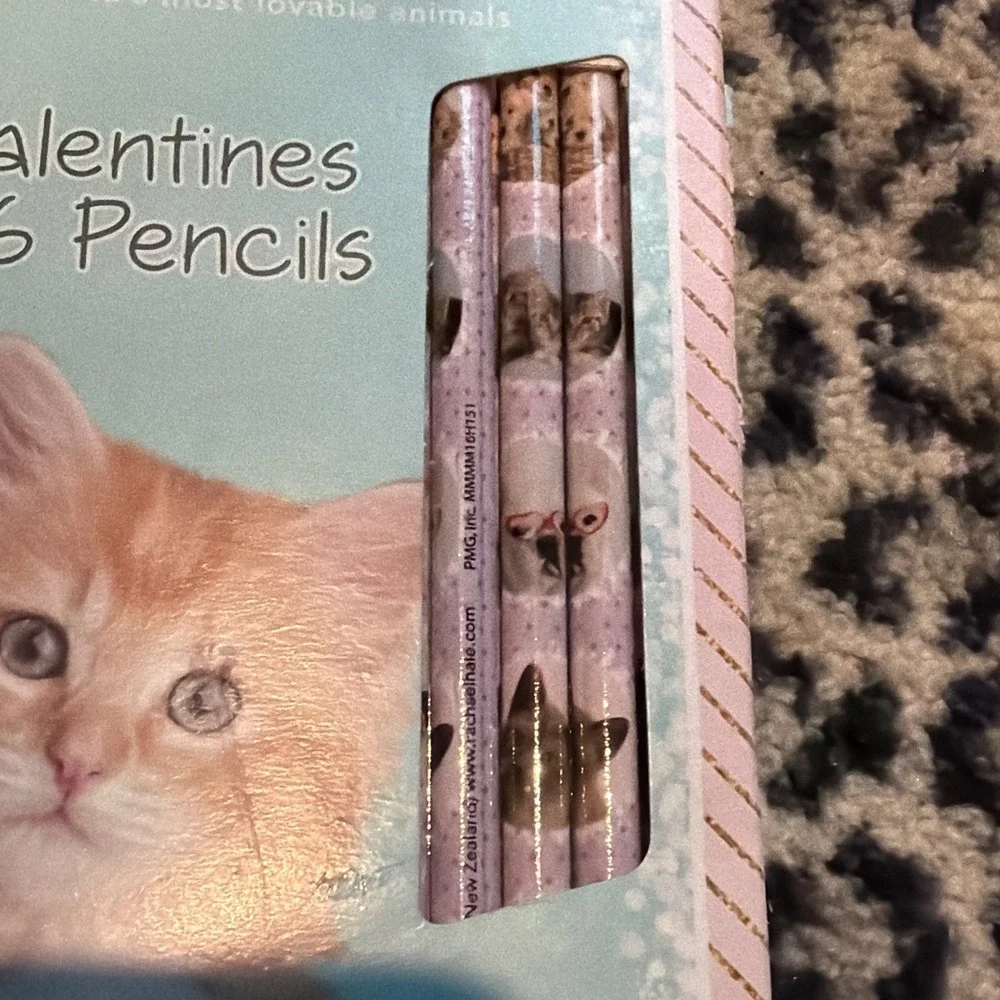 Rachael Hale 16 Valentines & Pencils Sealed-‎ Sweet Cats Dogs Classroom Exchange